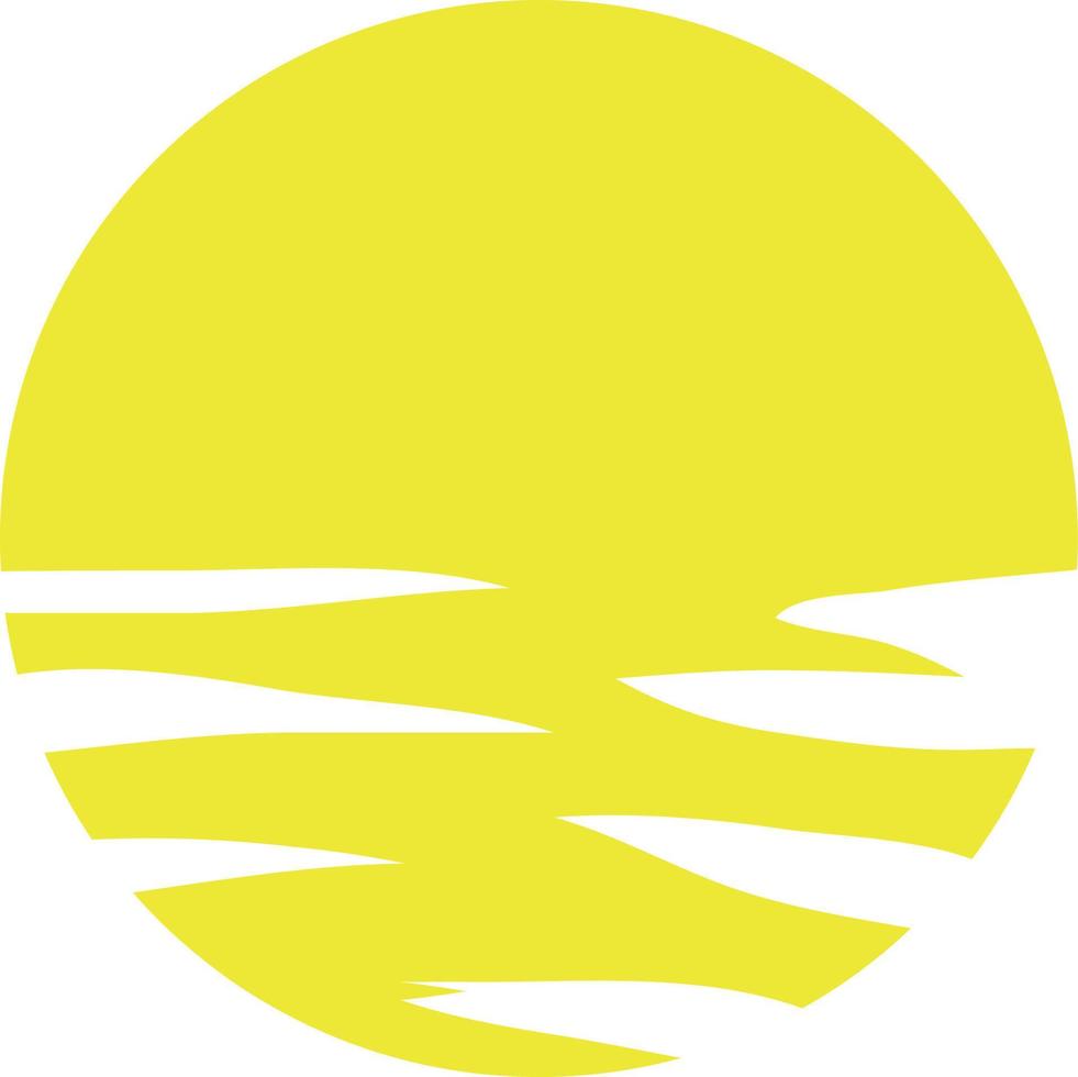 Illustration of the sun in yellow. vector