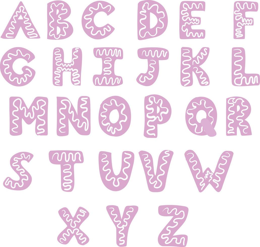 Letters of the English alphabet. vector