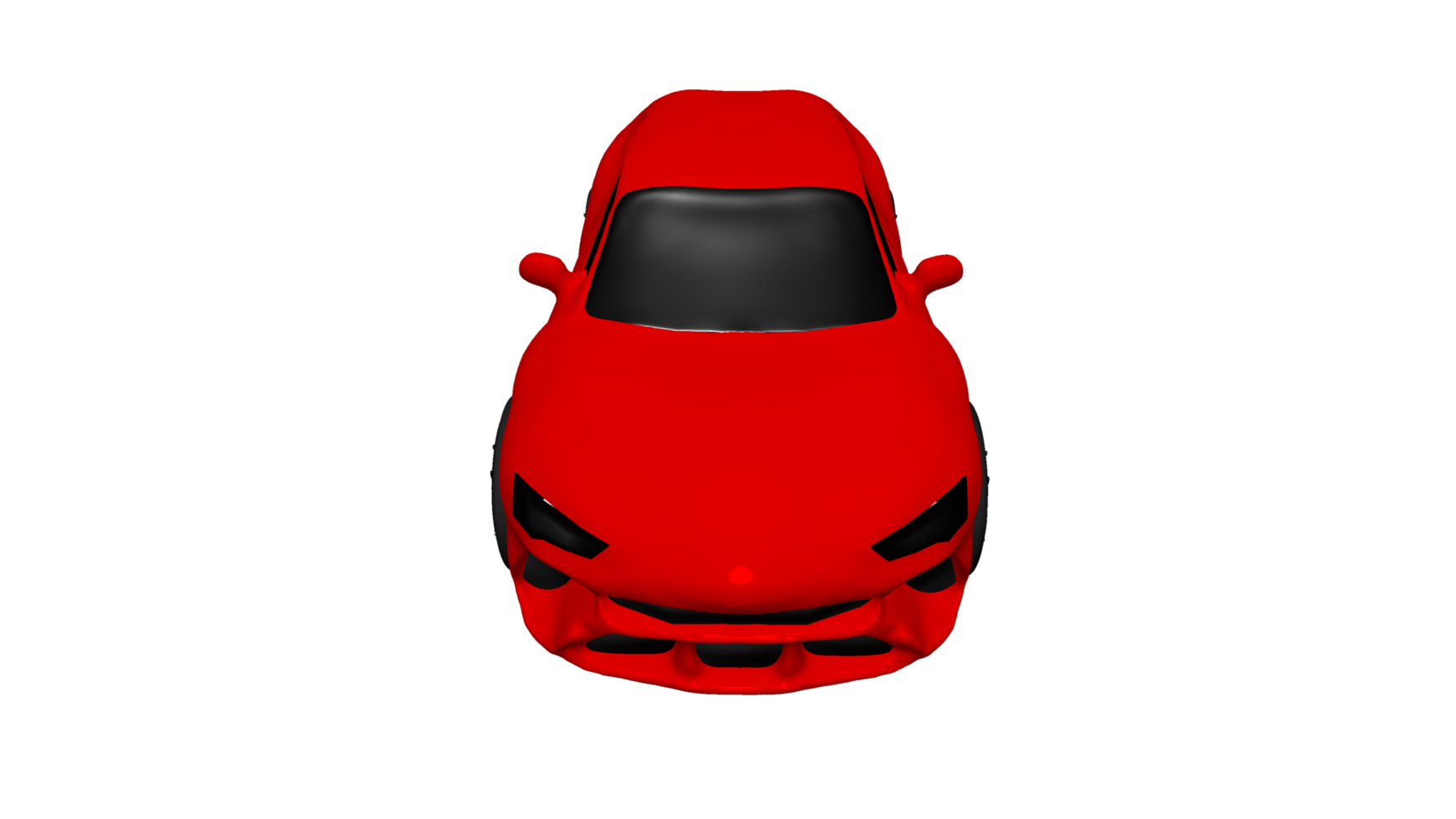 auto cartoon porsche 3d rendern png