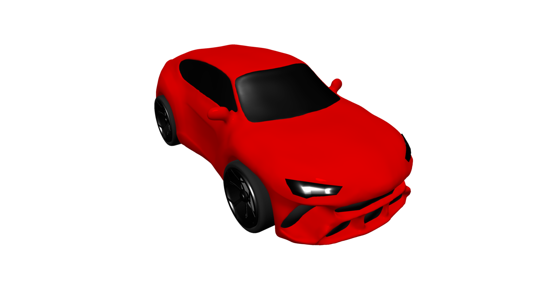 auto cartoon porsche 3d rendern png