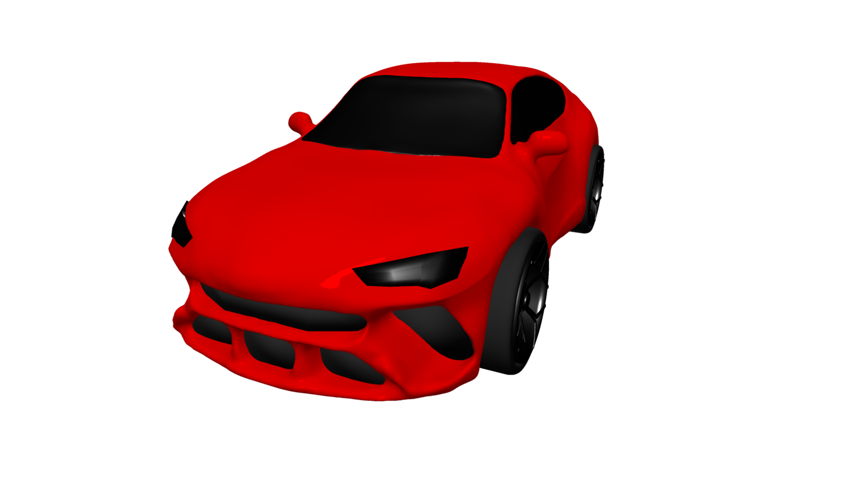 auto cartoon porsche 3d rendern png