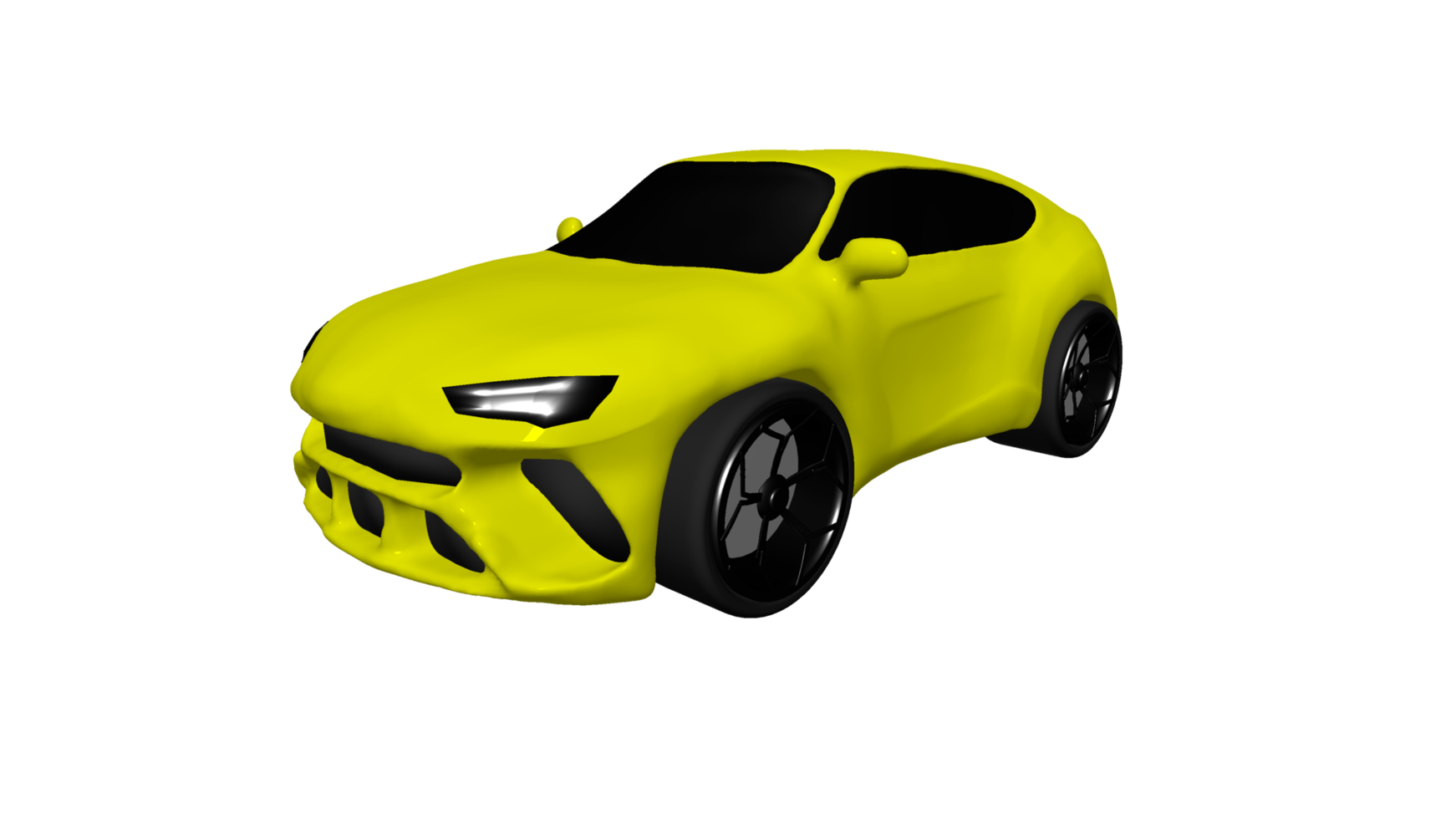 auto cartoon porsche 3d rendern png