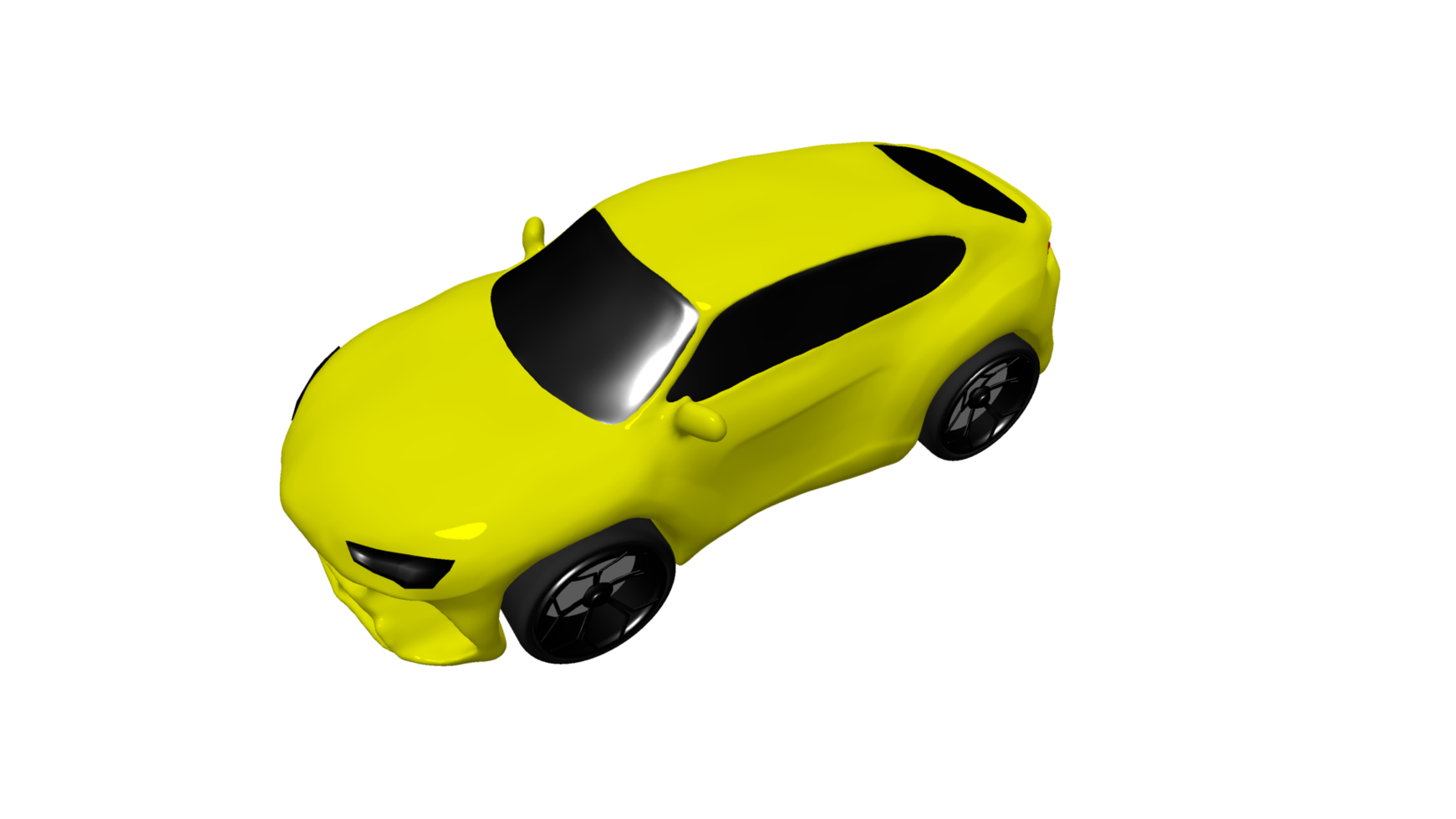 auto cartoon porsche 3d rendern png