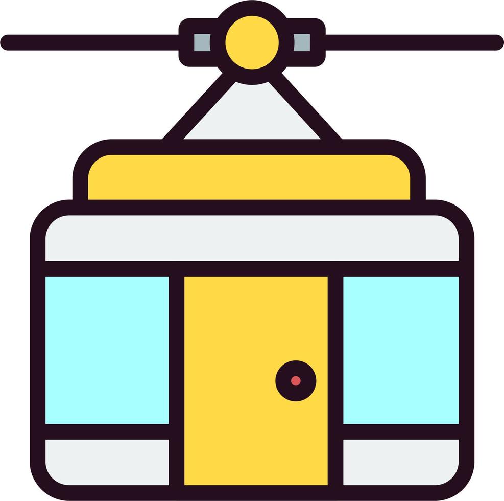 icono de vector de cabina de teleférico