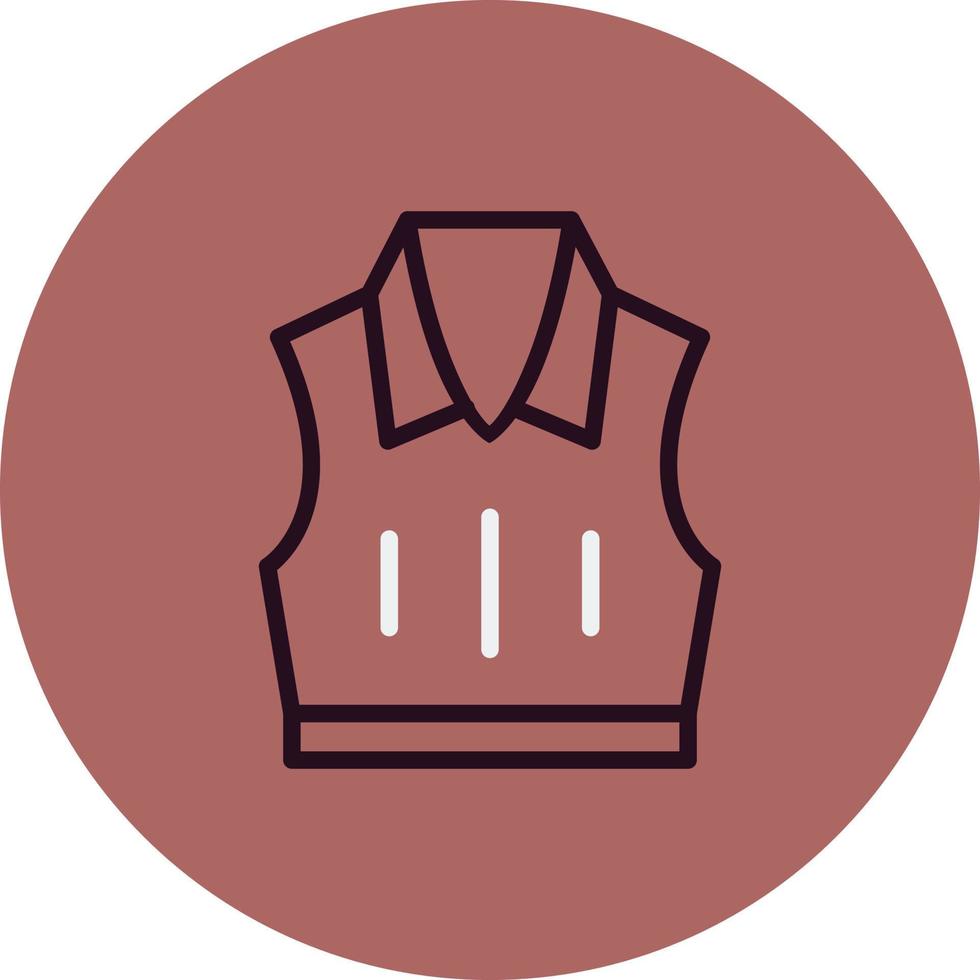 Sleeveless Jacket Vector Icon