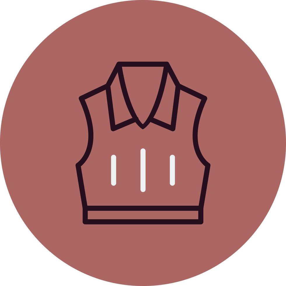 Sleeveless Jacket Vector Icon