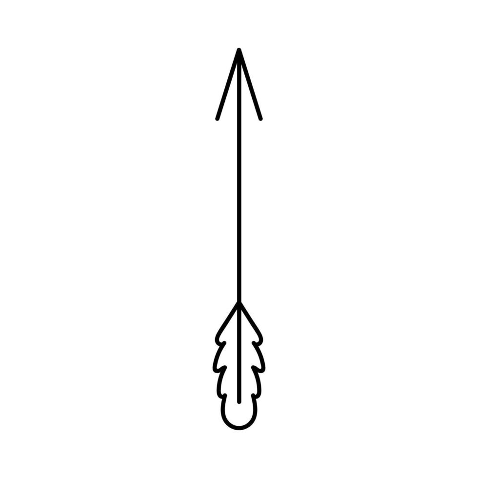 Cupid's Arrow. Doodle icon vector
