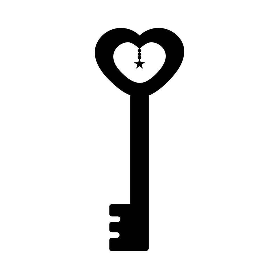 Magic key. Doodle icon vector