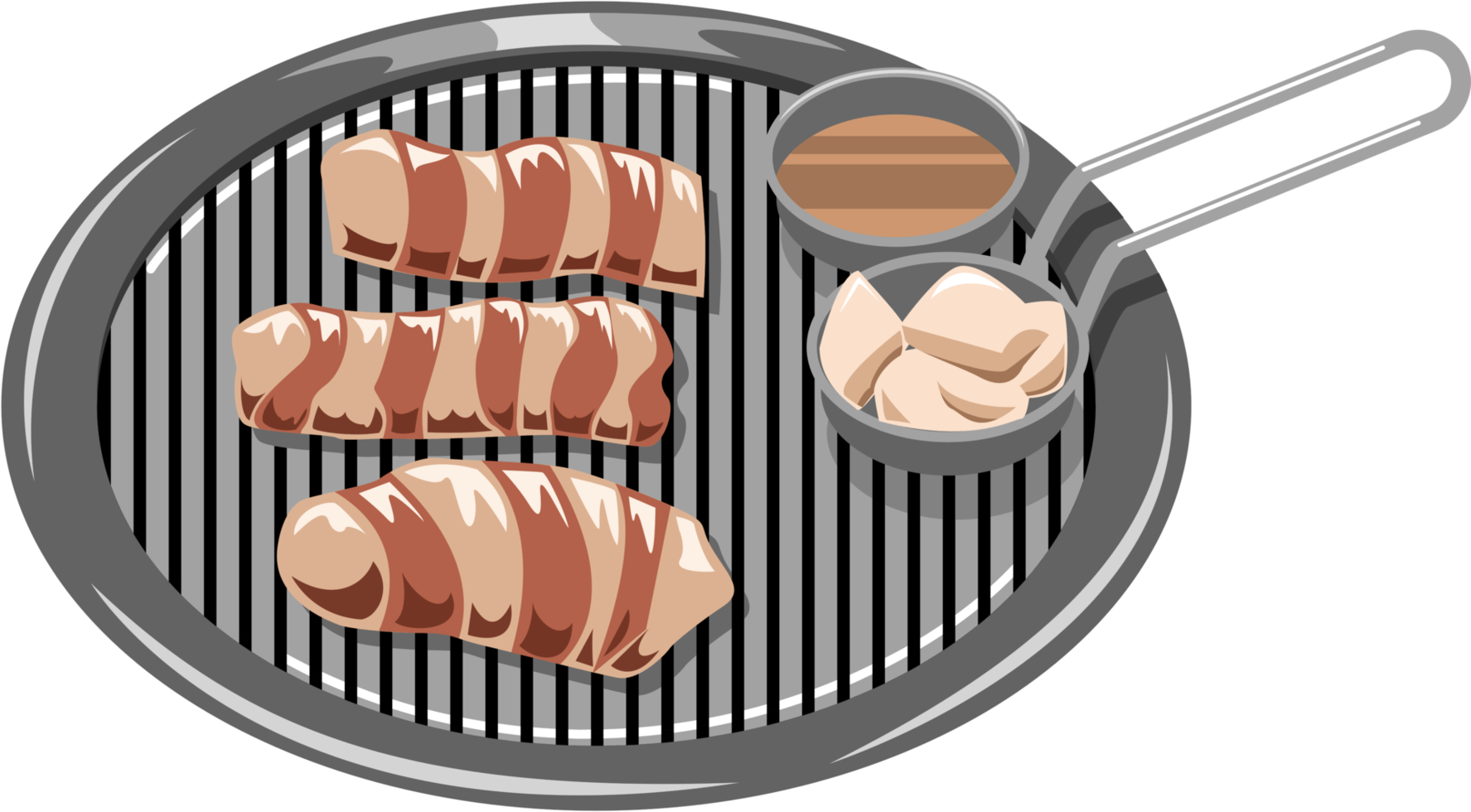 Grilled pork belly png graphic clipart design
