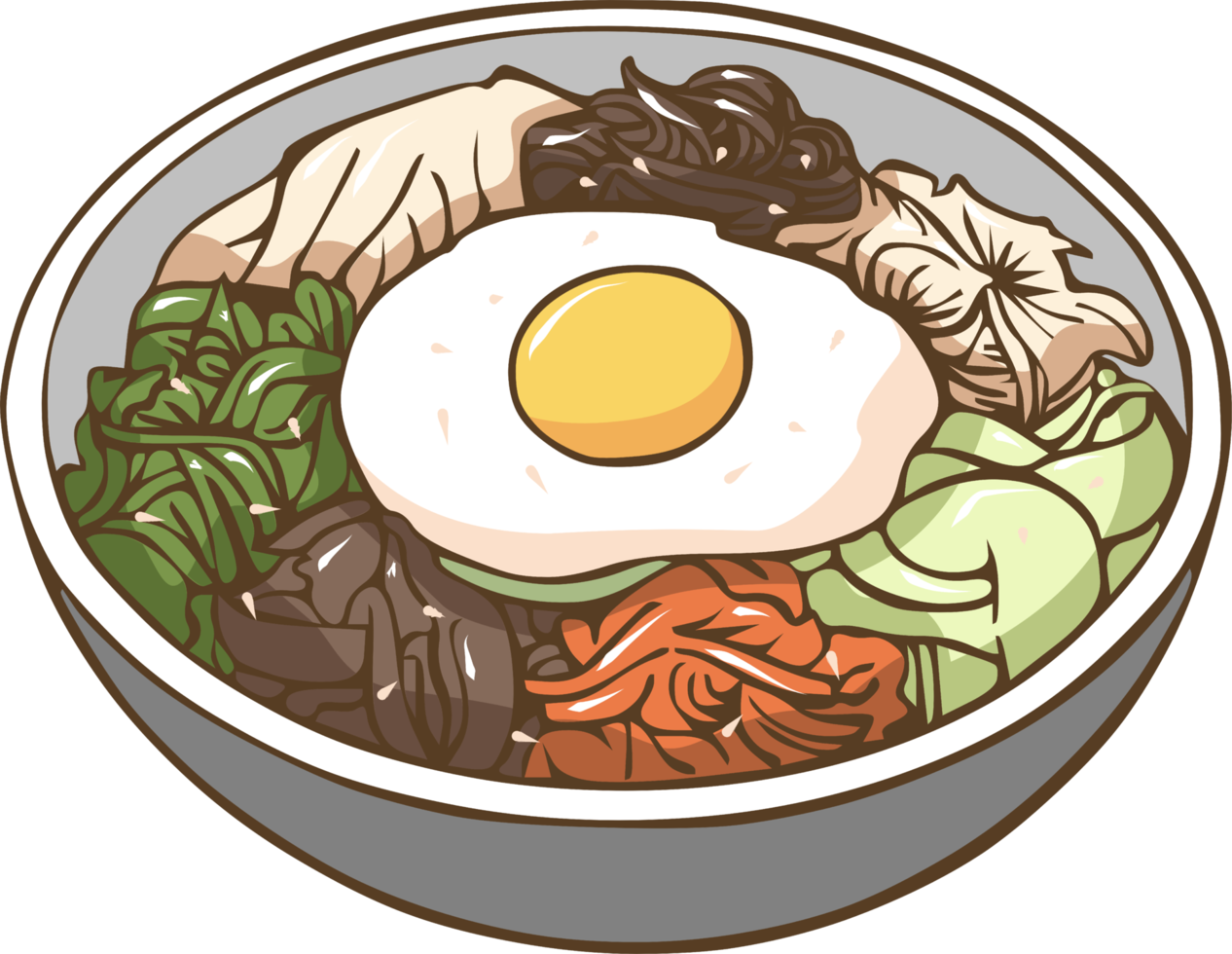 Bibimbap PNG grafisch clip art ontwerp