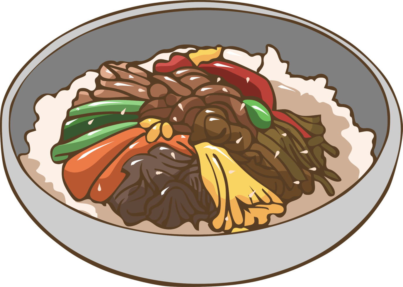 Free Bibimbap png graphique clipart conception 20001024 PNG with