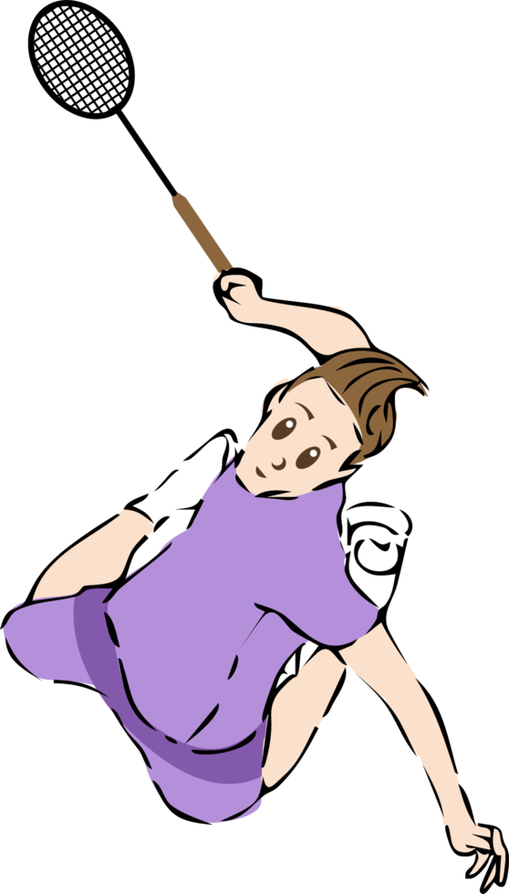 Badminton player png graphic clipart design