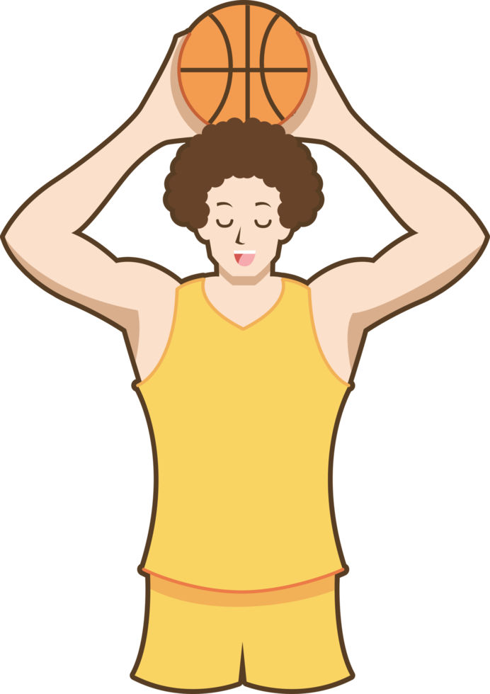 Basketball player png graphic clipart design