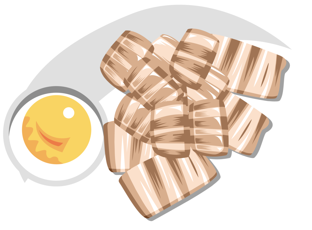 Grilled pork belly png graphic clipart design