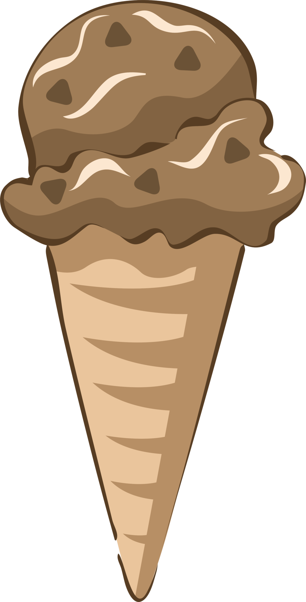 chocolate ice cream cone clip art