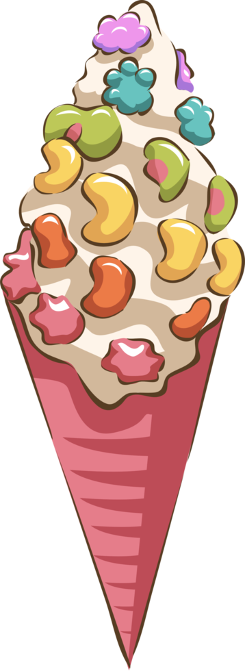 ghiaccio crema coppa di gelato guarnita png grafico clipart design