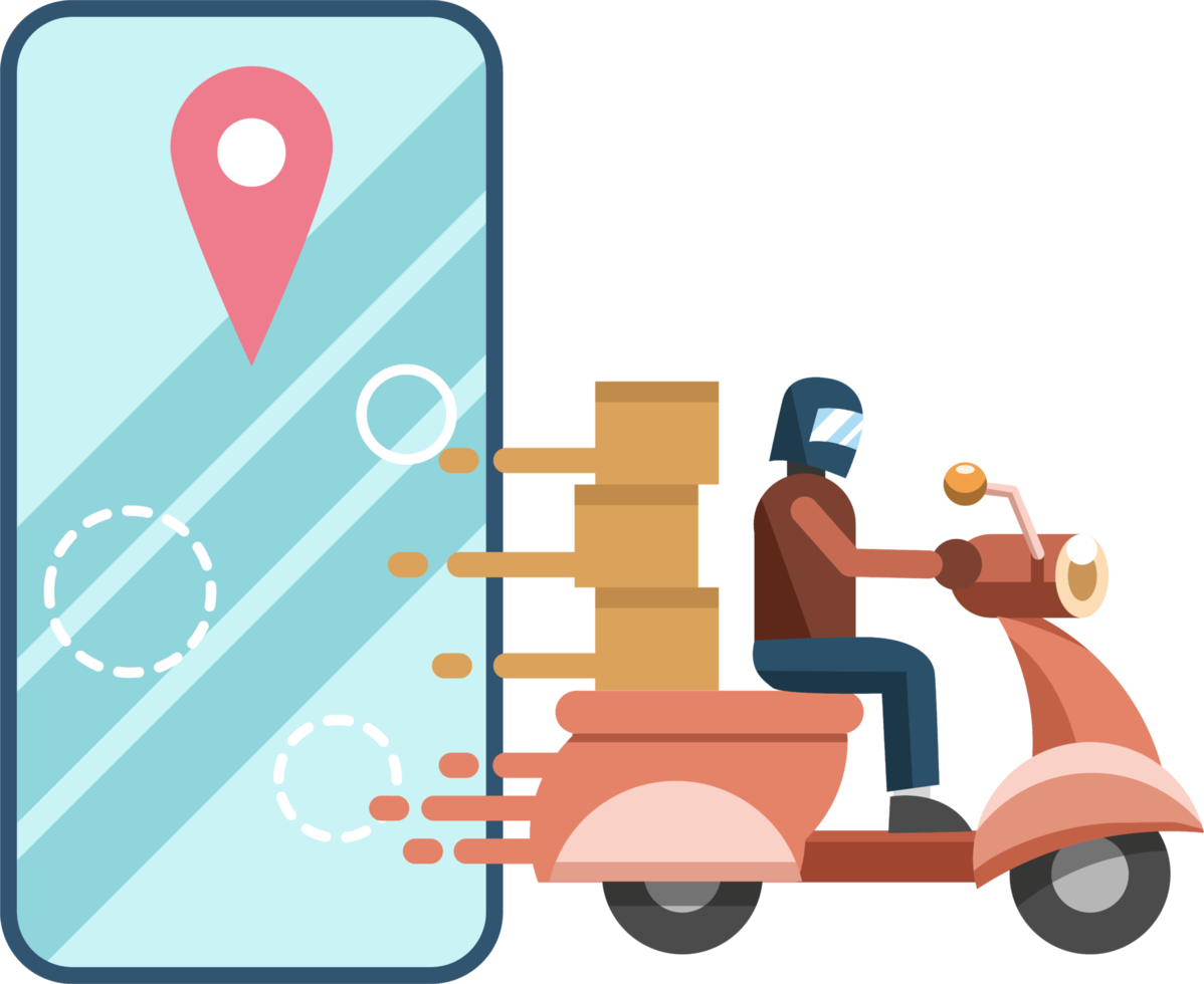 Delivery service png graphic clipart design