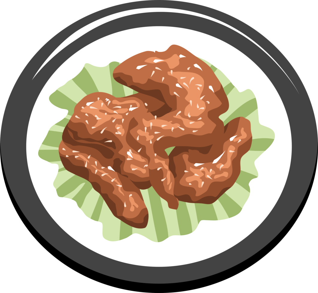 Korean fried chicken png graphic clipart design