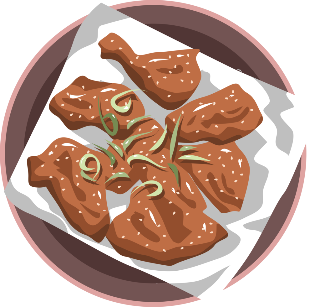 Korean fried chicken png graphic clipart design
