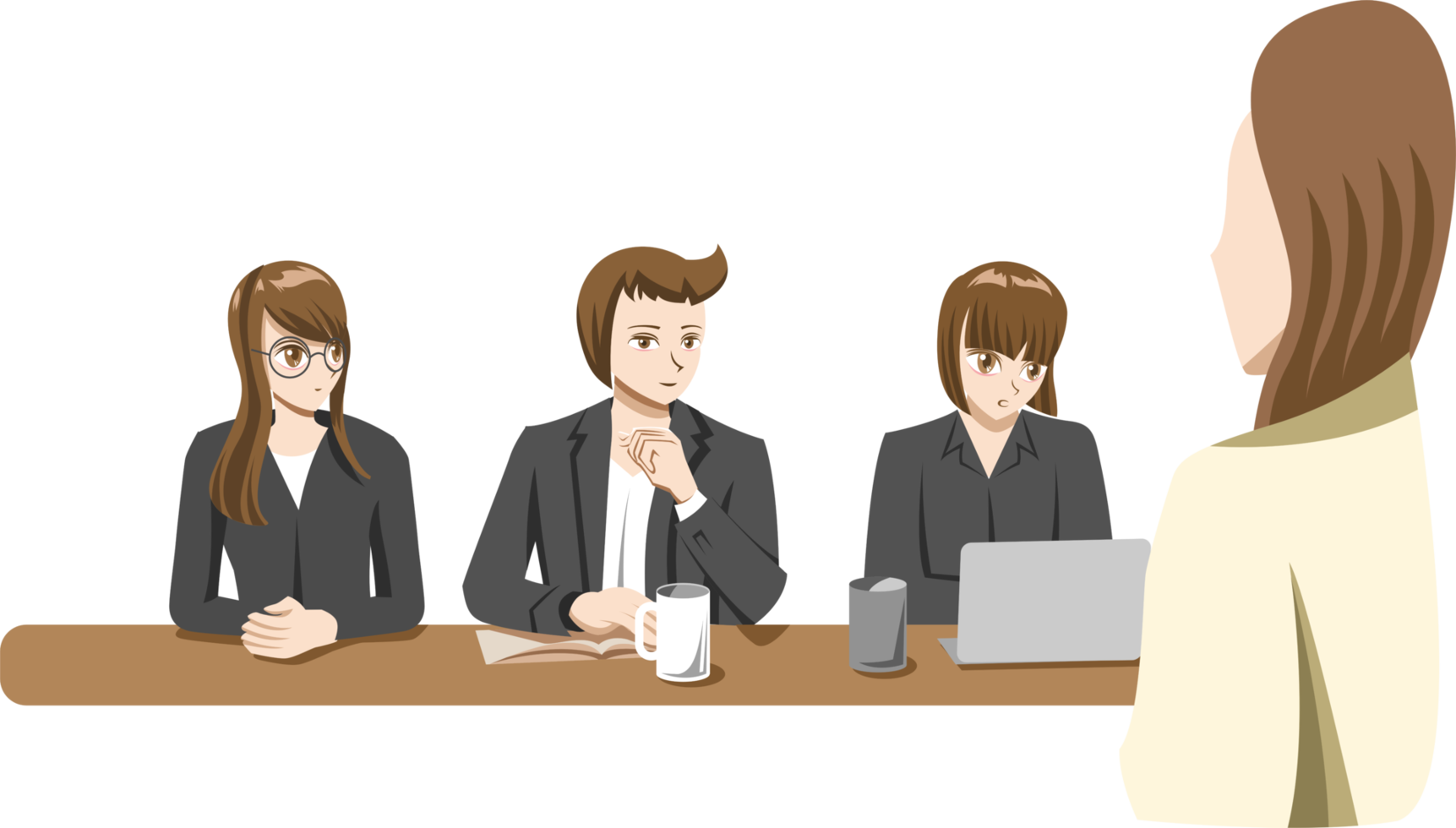 Job Interview png Grafik Clip Art Design
