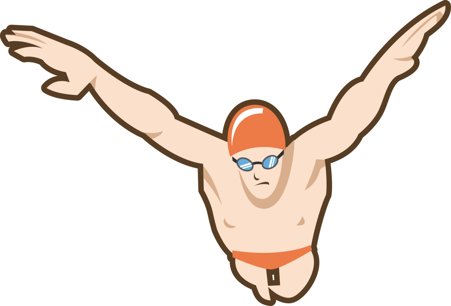 Swimming png graphic clipart design