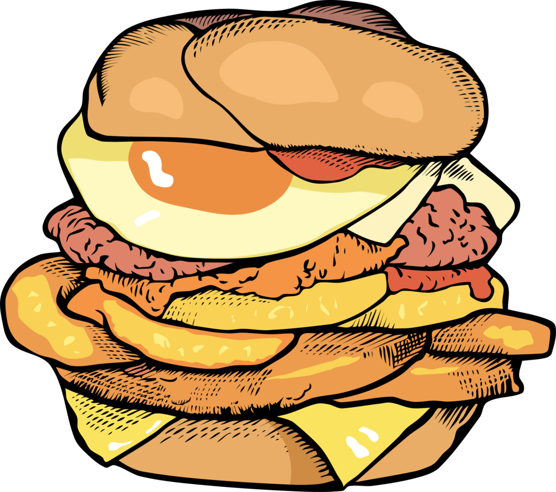 Burger png graphic clipart design