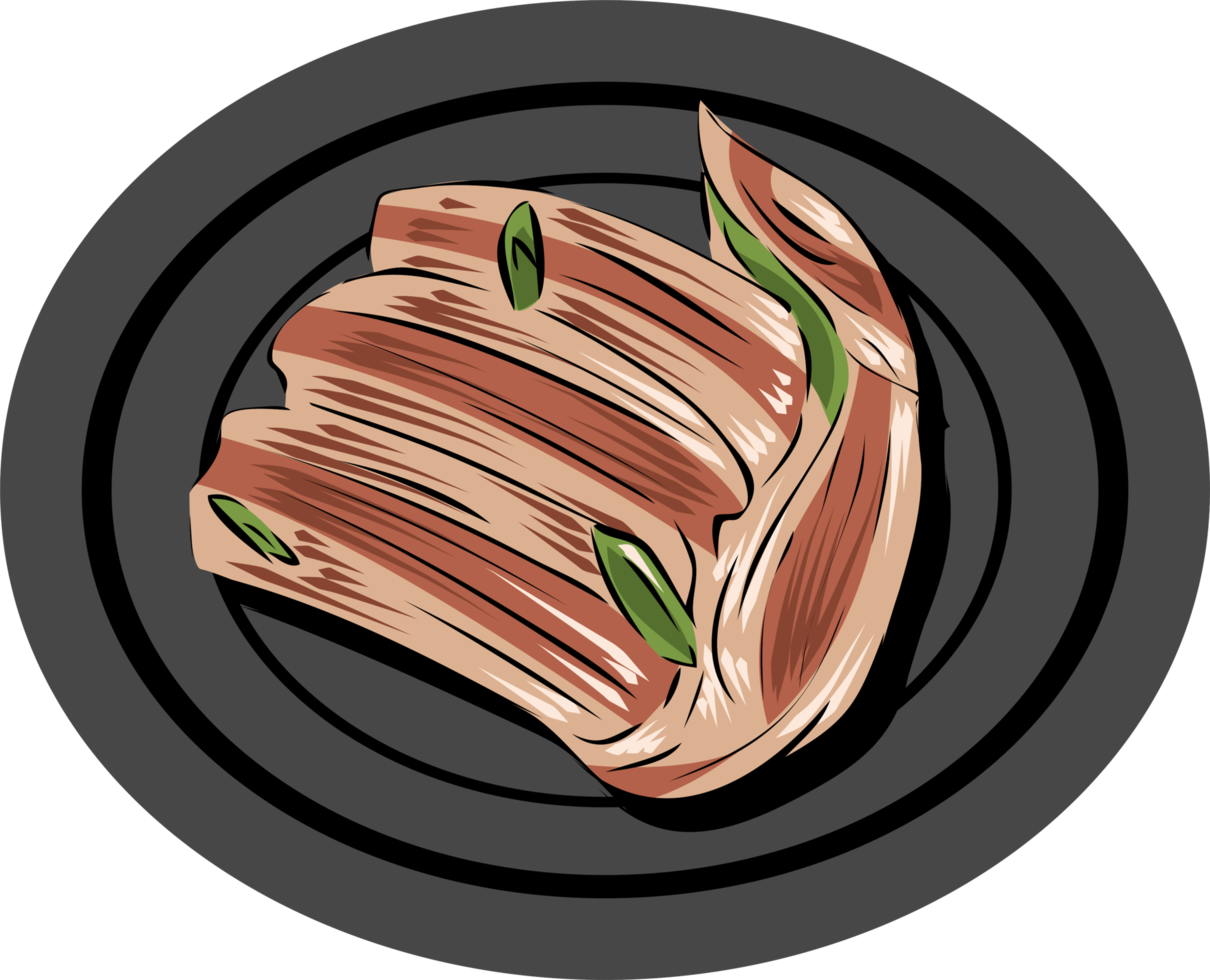 Grilled pork belly png graphic clipart design