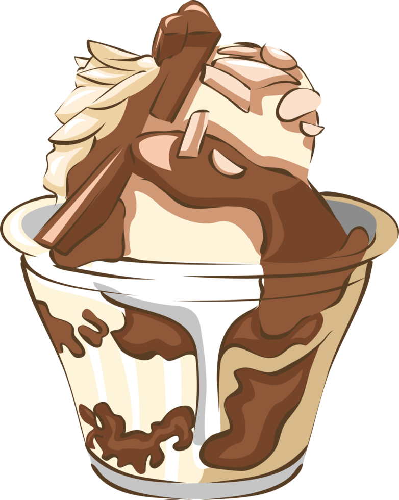 sundae de sorvete png design de clipart gráfico