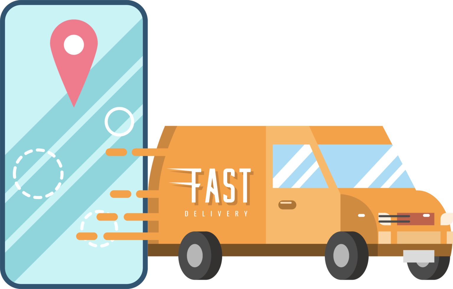 Delivery service png graphic clipart design