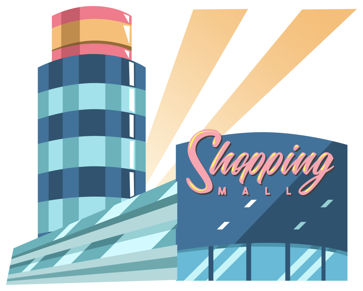 Shopping mall png graphic clipart design