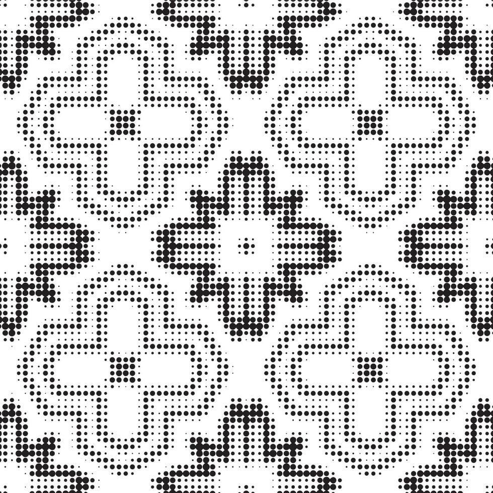 Abstract halftone ornamental geometric background. Pop art style card. Grunge texture. vector