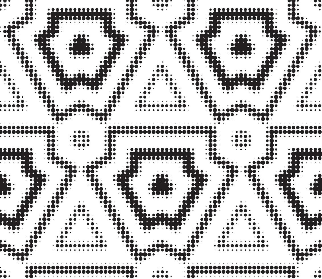 Abstract halftone ornamental geometric background. Pop art style card. Grunge texture. vector