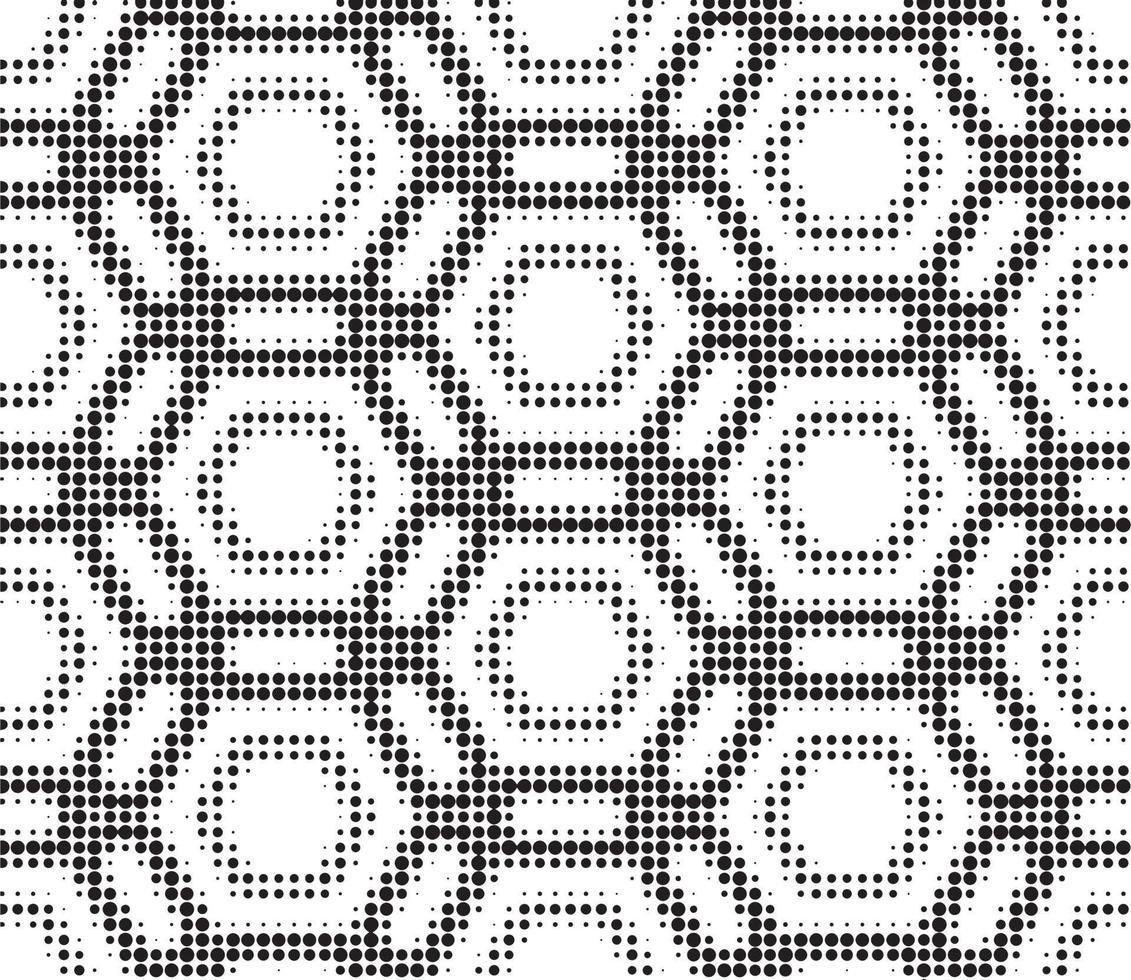 Abstract halftone ornamental geometric background. Pop art style card. Grunge texture. vector