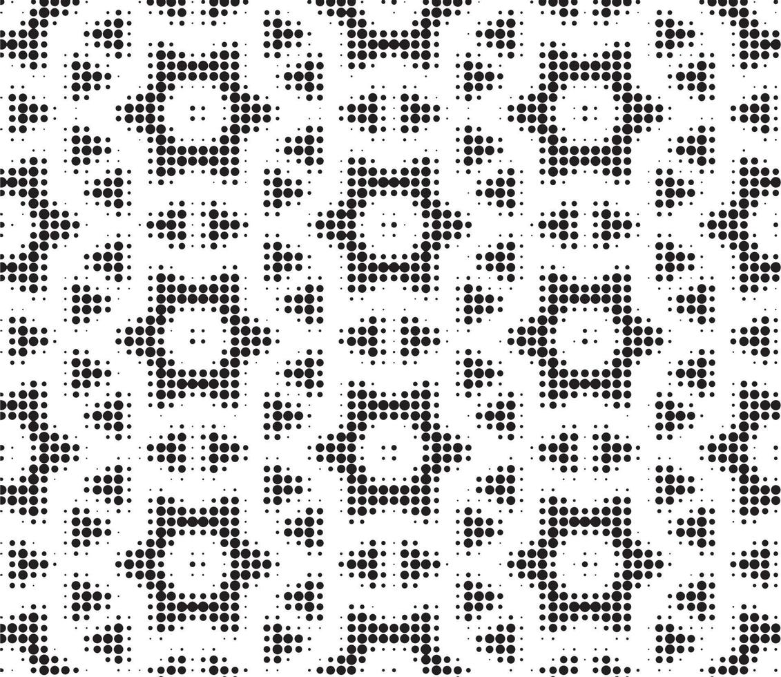 Abstract halftone ornamental geometric background. Pop art style card. Grunge texture. vector