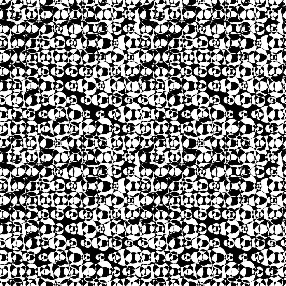 Abstract black and white glitch seamless pattern. Geometric background. vector