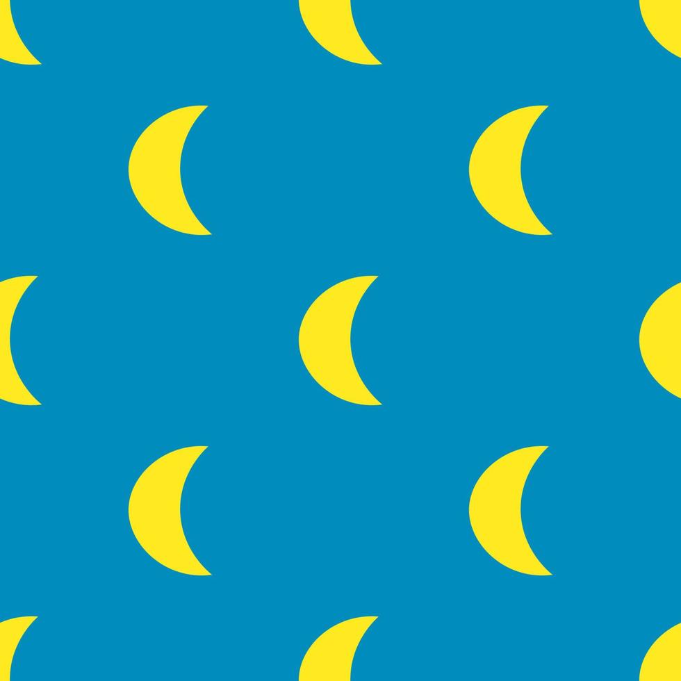 Moon abstract seamless pattern. Geometric crescent background. vector