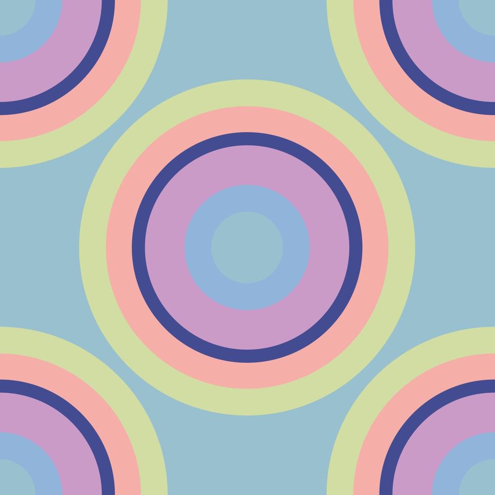 Colorful seamless pattern with polka dot, geometrical shapes, rings, circles. Wrapping paper, background. vector