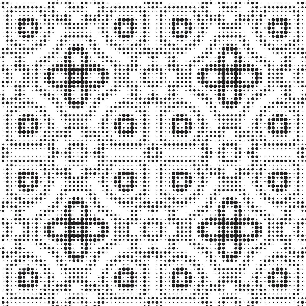 Abstract halftone ornamental geometric background. Pop art style card. Grunge texture. vector
