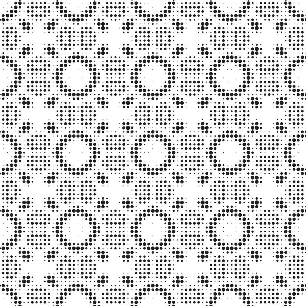 Abstract halftone ornamental geometric background. Pop art style card. Grunge texture. vector