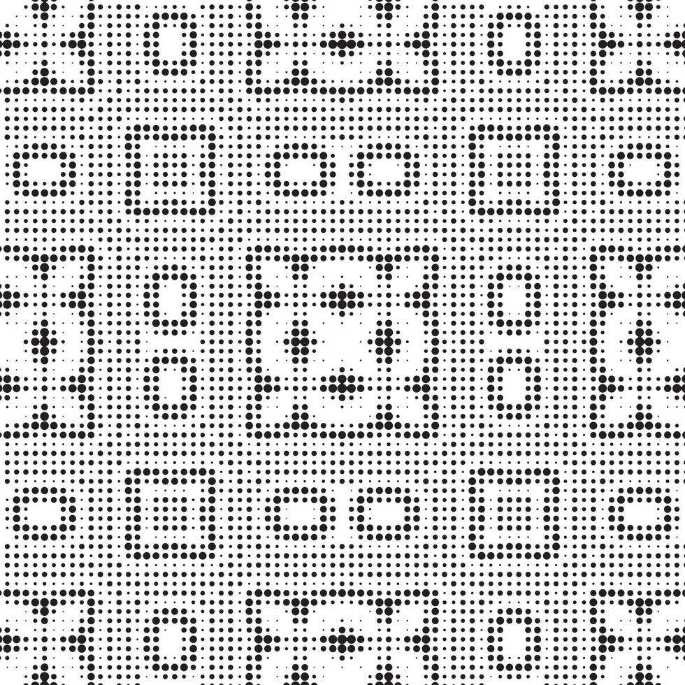 Abstract halftone ornamental geometric background. Pop art style card. Grunge texture. vector