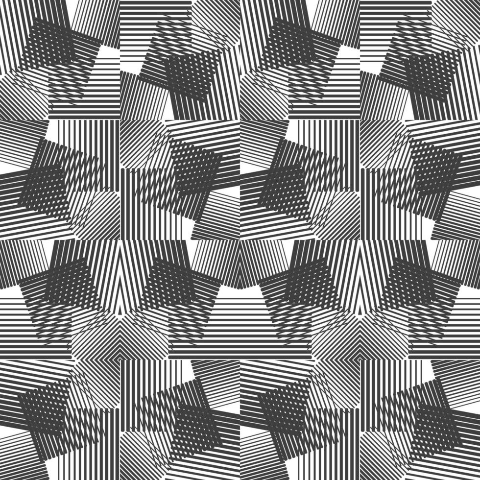 Abstract halftone seamless pattern. Background with striped texture. Geometric mosaic, tile. vector