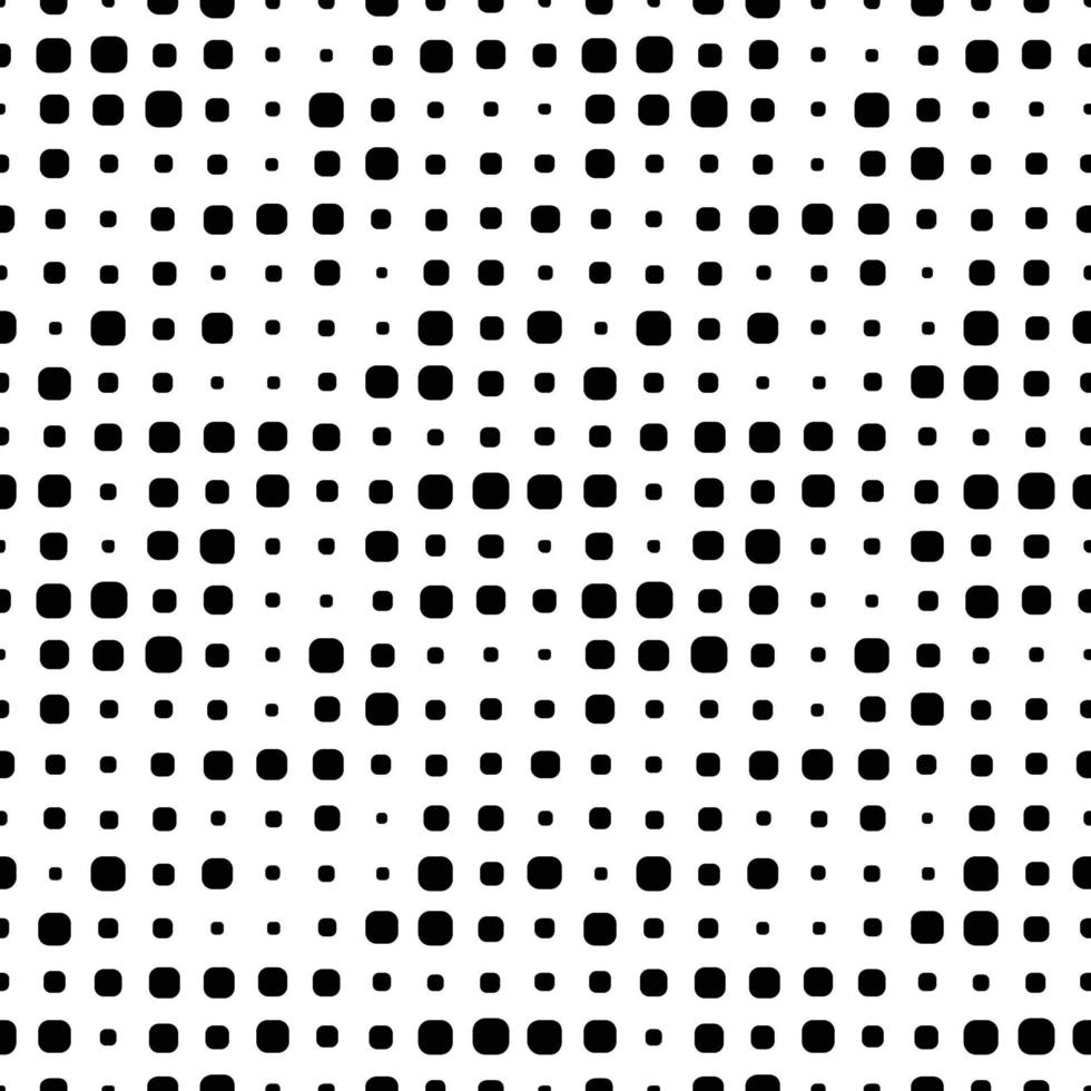 Abstract seamless pattern with grunge halftone square dots. Halftone background. Polka dot infinity. Abstract geometrical pattern of round shape.Screen print. vector