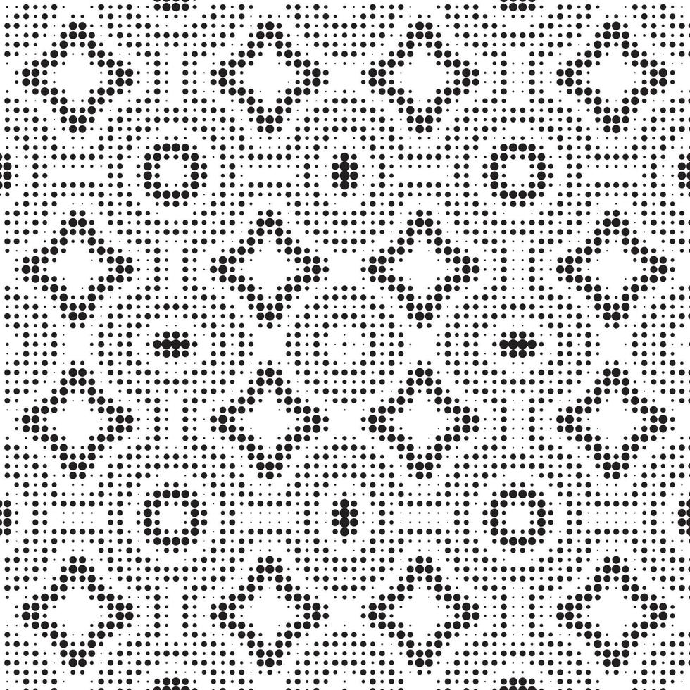 Abstract halftone ornamental geometric background. Pop art style card. Grunge texture. vector