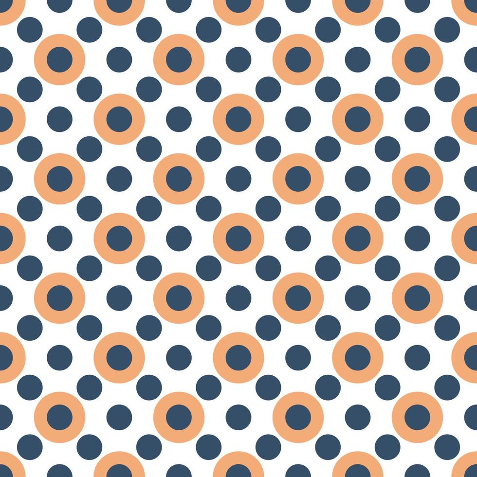 Round seamless pattern. Seamless retro circle pattern. Dotted round seamless background, pattern, ornament for wrapping paper, fabric, textile, website, wallpaper. vector