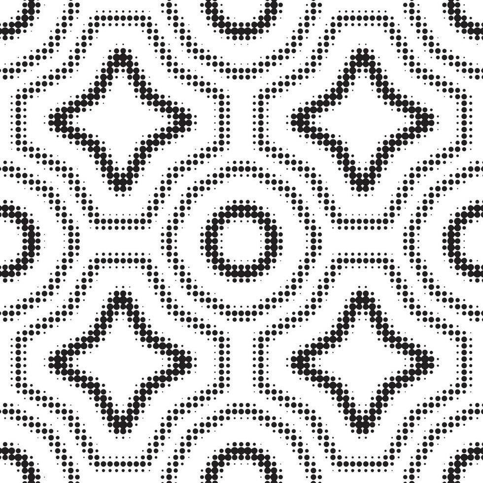 Abstract halftone ornamental geometric background. Pop art style card. Grunge texture. vector