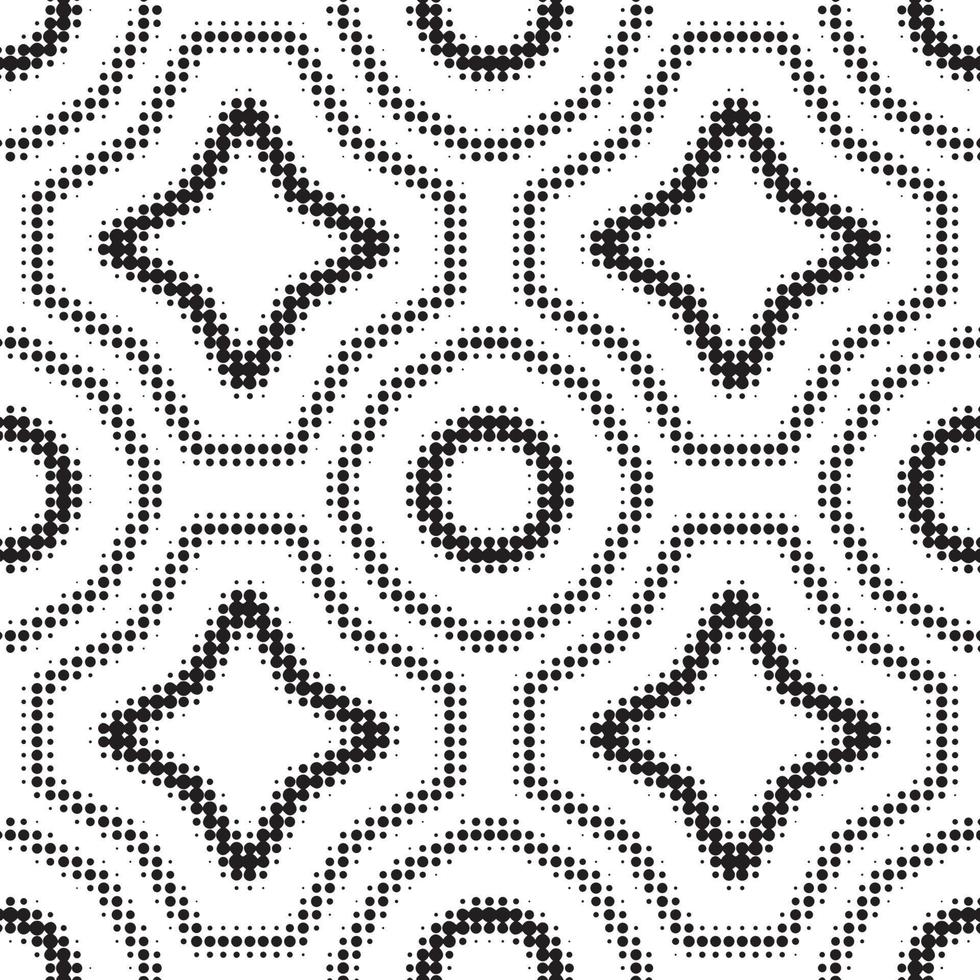 Abstract halftone ornamental geometric background. Pop art style card. Grunge texture. vector