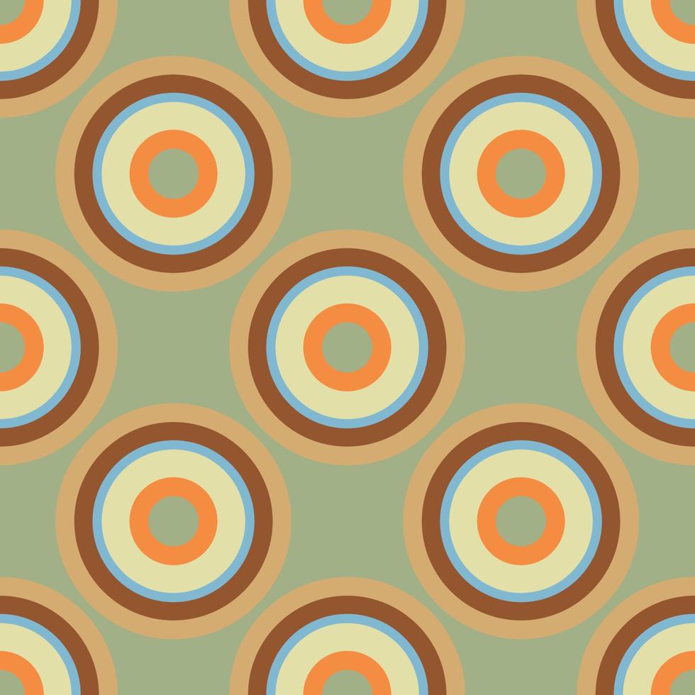 Colorful seamless pattern with polka dot, geometrical shapes, rings, circles. Wrapping paper, background. vector