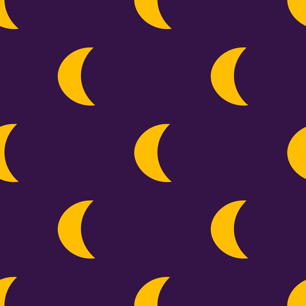 Moon abstract seamless pattern. Geometric crescent background. vector
