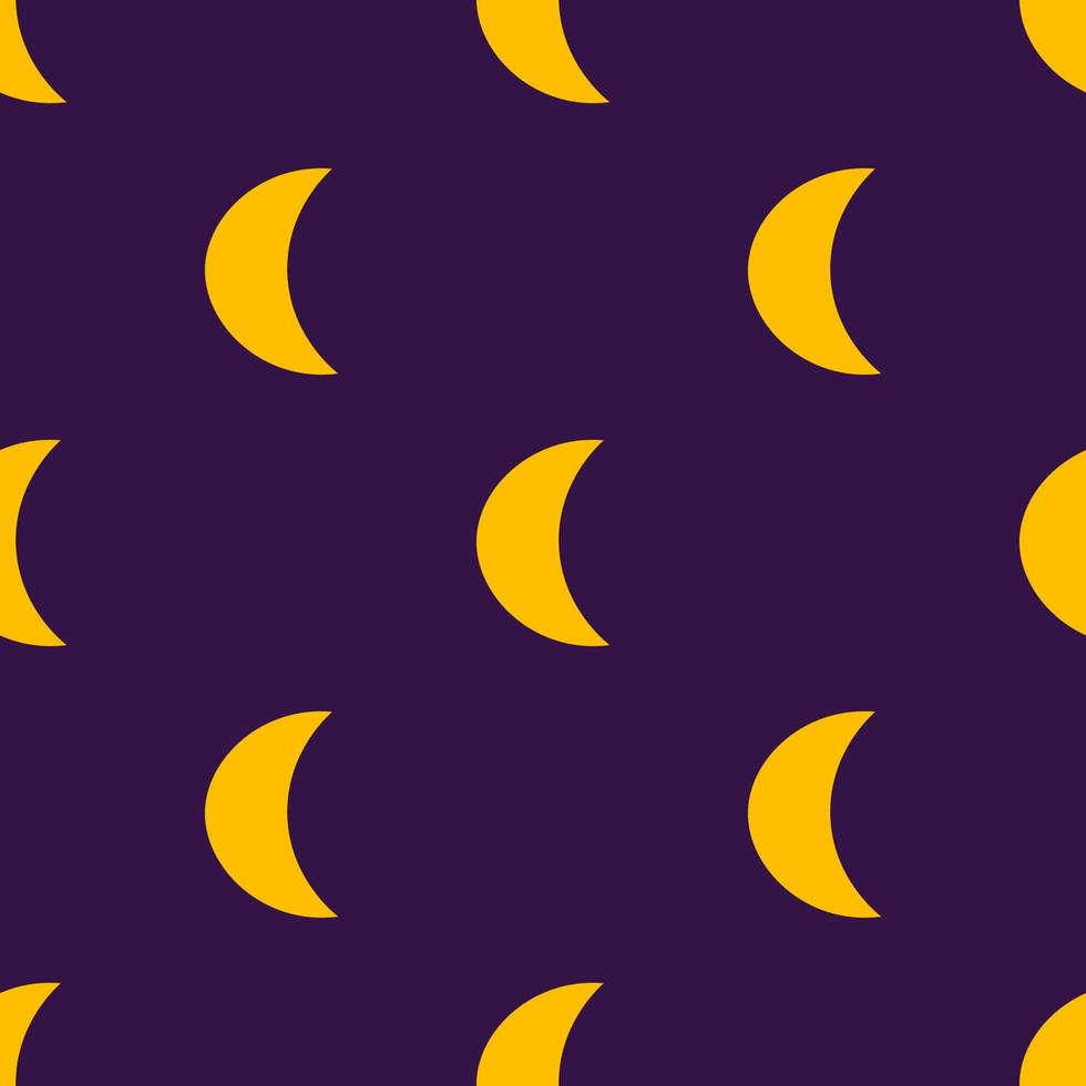 Moon abstract seamless pattern. Geometric crescent background. vector