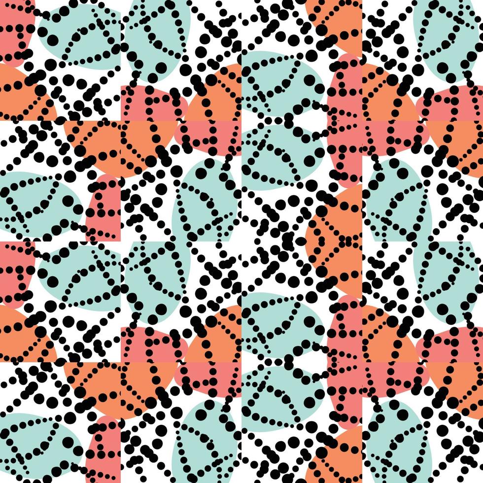 Abstract halftone seamless pattern. Screen print background. Dotted texture. Polka dot. Messy geometric card. vector